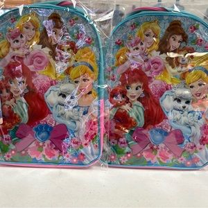 Two Disney Princess Backpacks